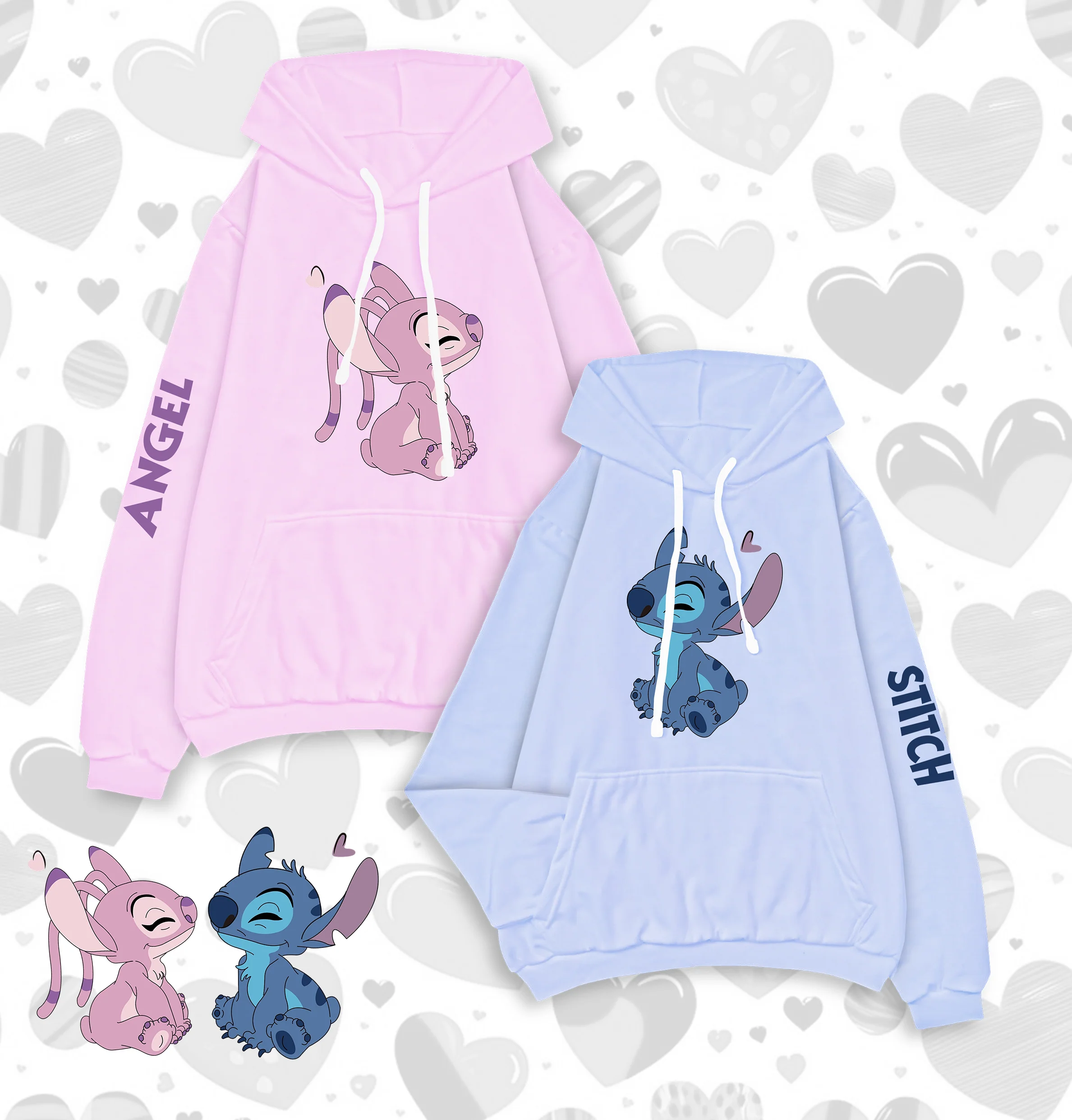 HOODIES COMBO  X2 STITCH Y ANGEL
