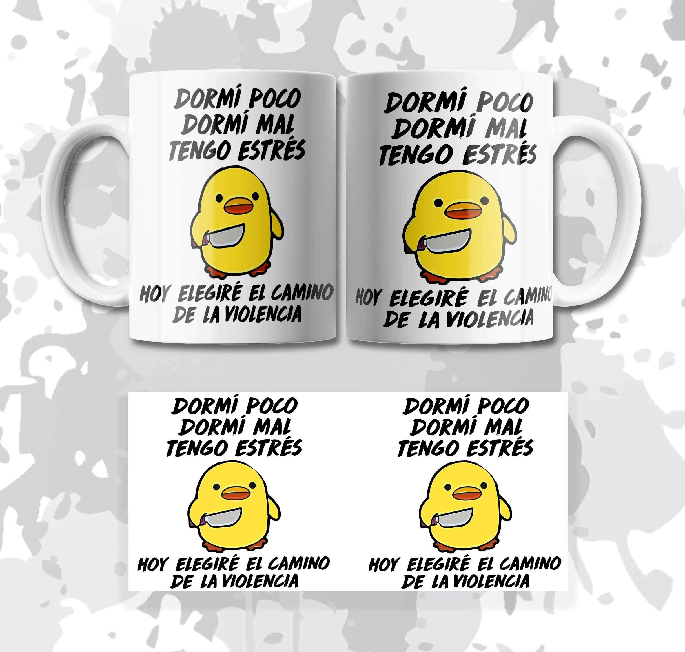 MUG PATO CUCHILLO MEME