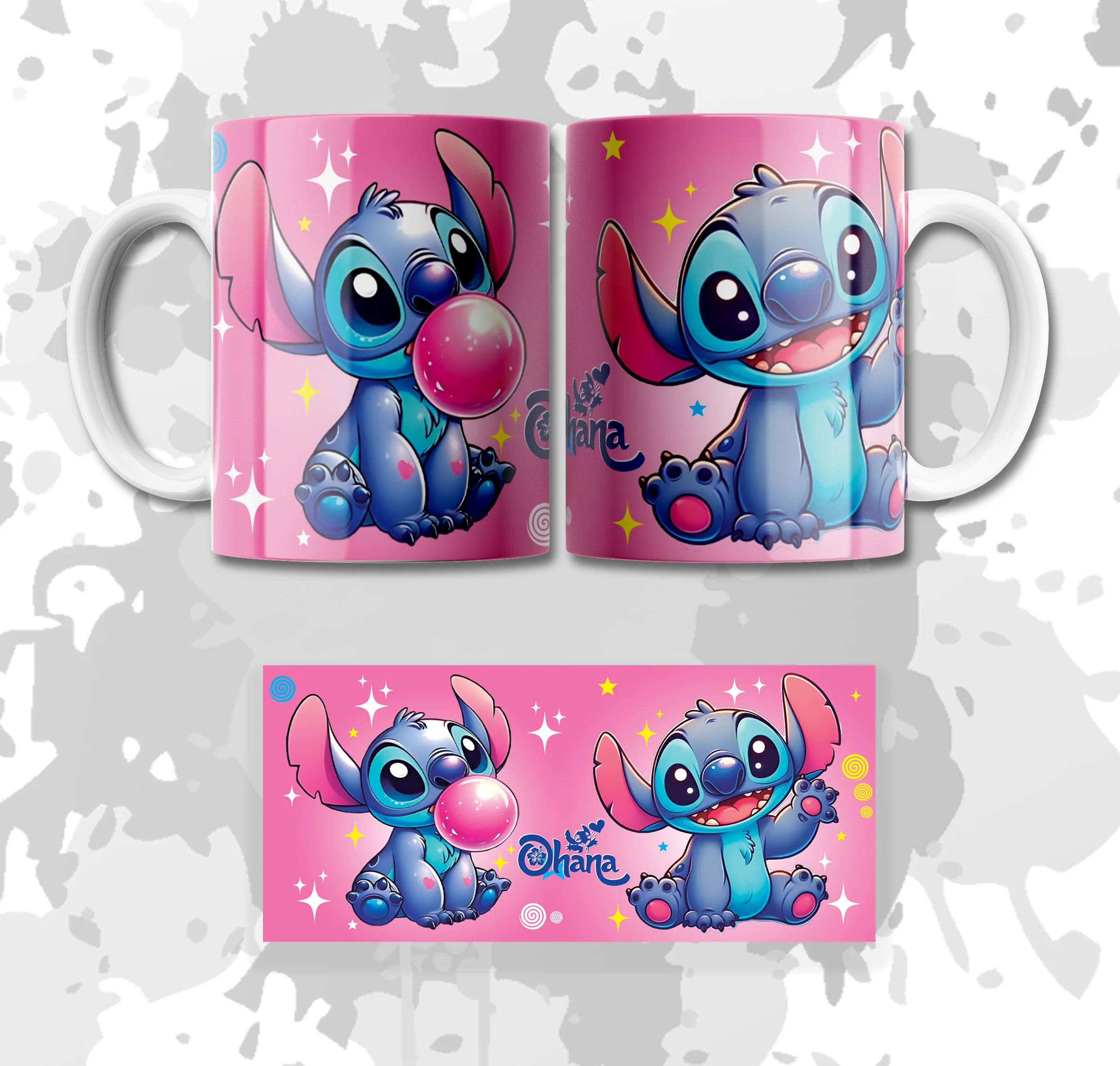 MUG STITCH ROSADO